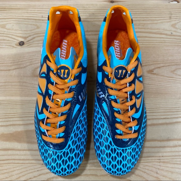 NIB Warrior Youth Skreamer Soccer Lacrosse Field Hockey Cleat  Navy/Orange - Picture 5 of 9